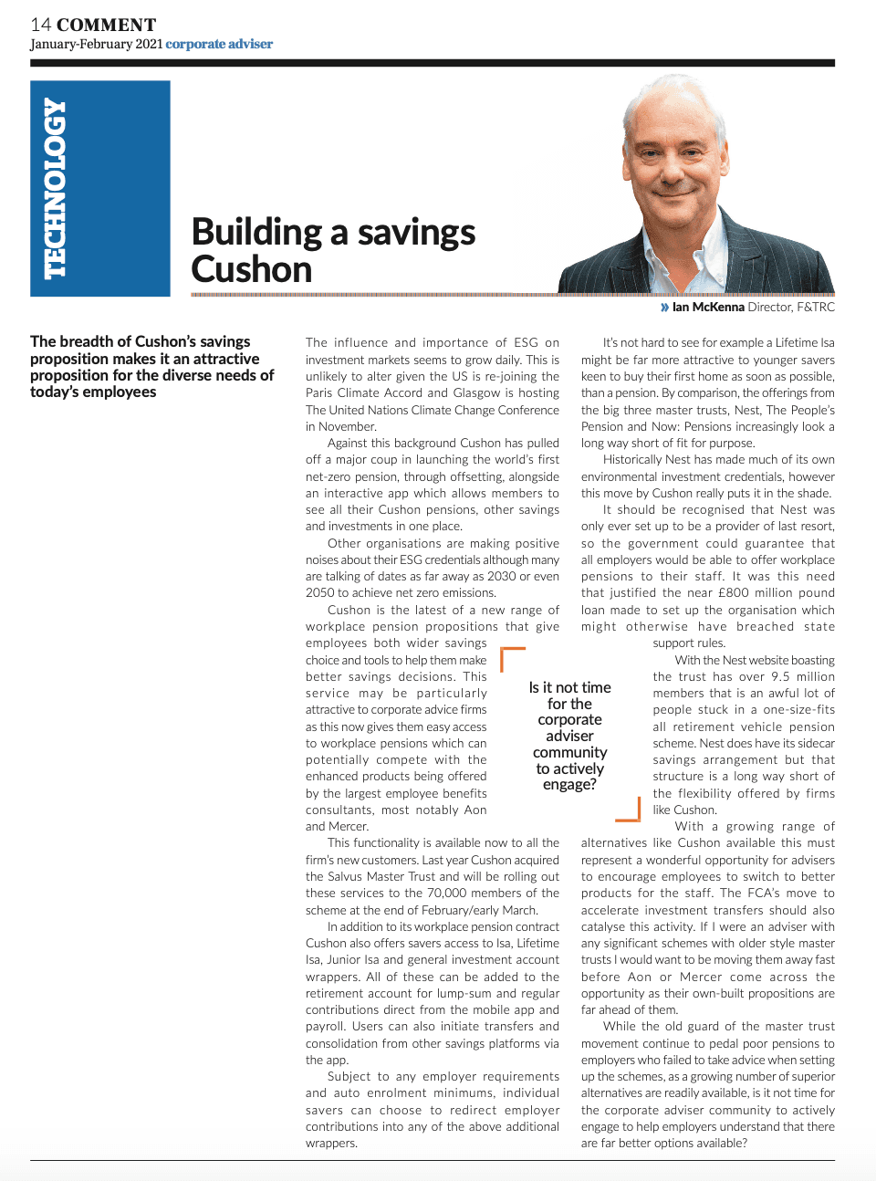 Image of article on building a savings Cushon