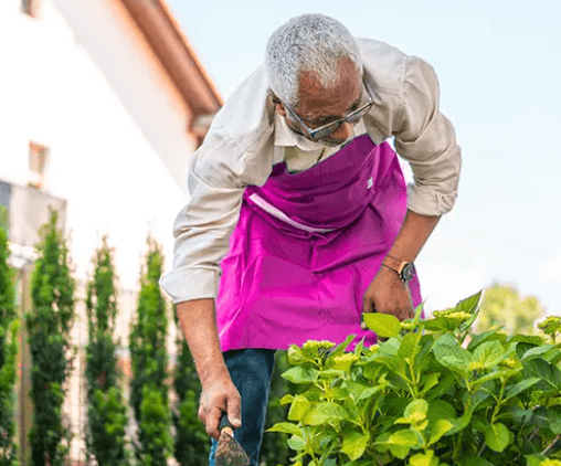 Man gardening